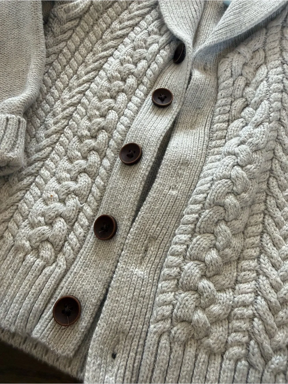 Baby Gap Cable Knit Shawl Collar Cardigan Sweater